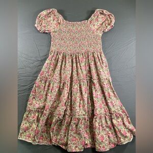 Ralph Lauren Childrenswear Floral-Smocked Ruffle Trim Dress